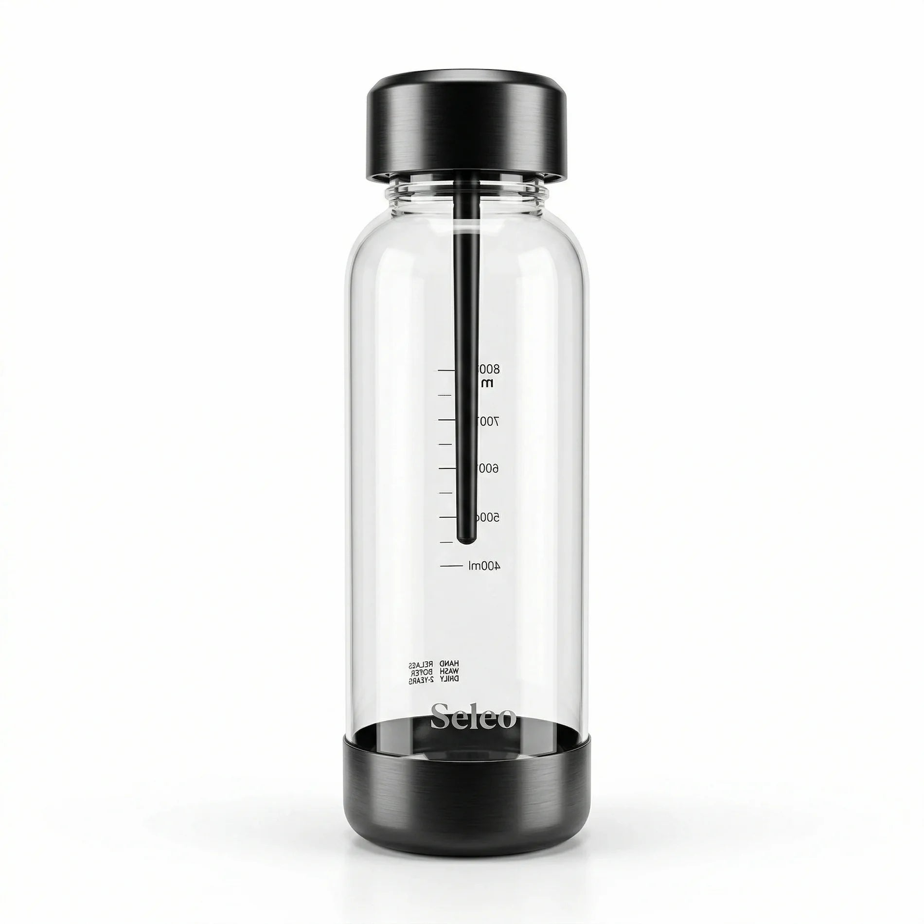 Premium Seleo Qarbo 1L BPA-free PET carbonating bottle with AirPlus fizz-saver cap in Kuwait - زجاجة سيلو كاربو الأصلية سعة 1 لتر، خالية من BPA ومزودة بغطاء حفظ الفوار الذكي، الخيار الصحي والأمثل في الكويت - Eco-friendly and reusable.