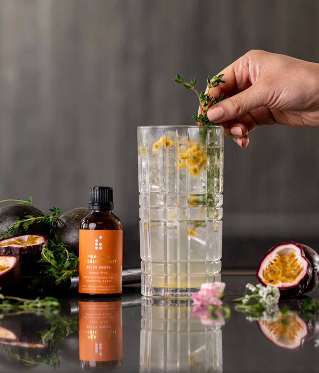 Peach &Passion fruit Seltz Drops