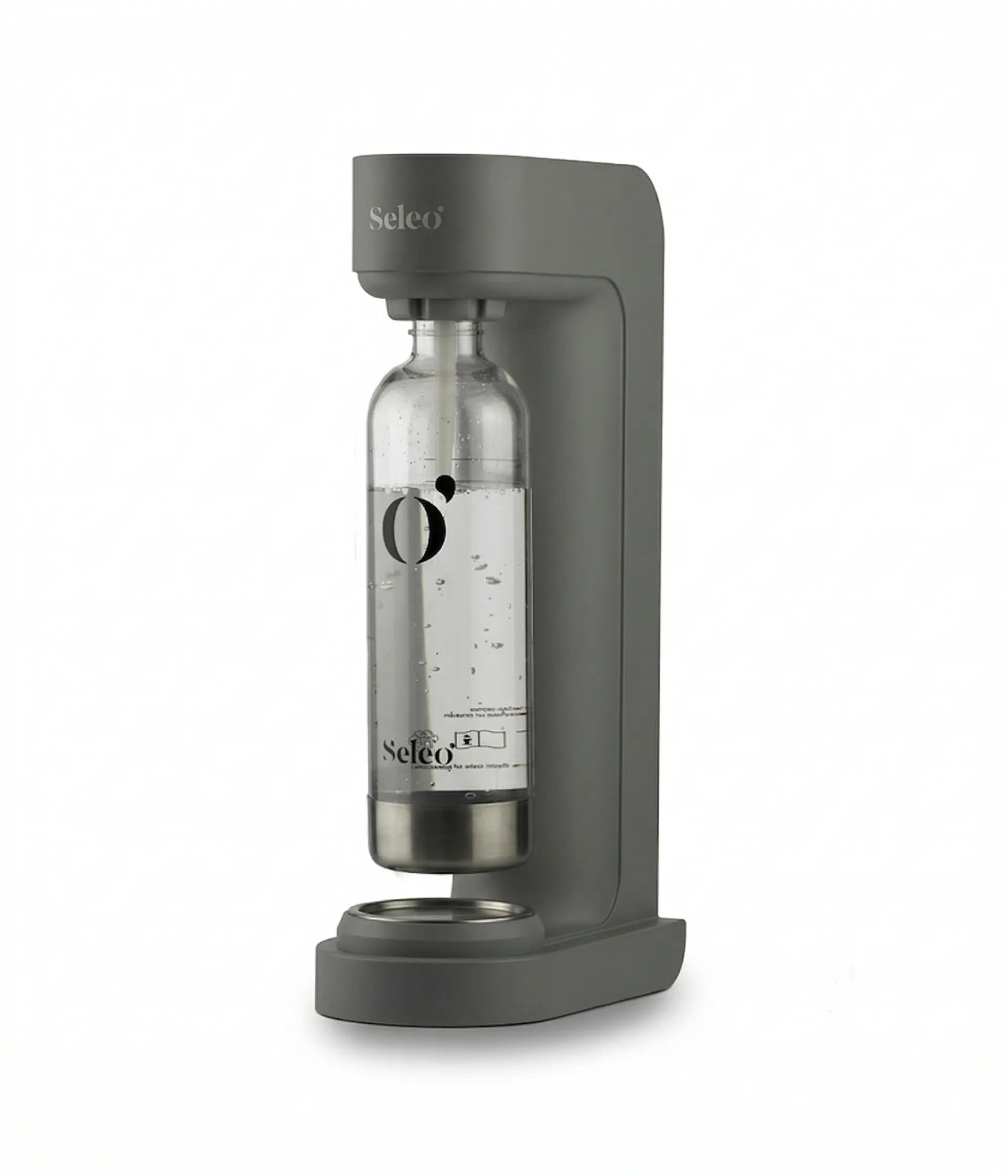 Seleo Lumi home soda maker machine in Matt Grey - ماكينة سيلو لومي المنزلية لصنع الصودا والمياه الغازية في الكويت - Professional sparkling water maker for modern homes.