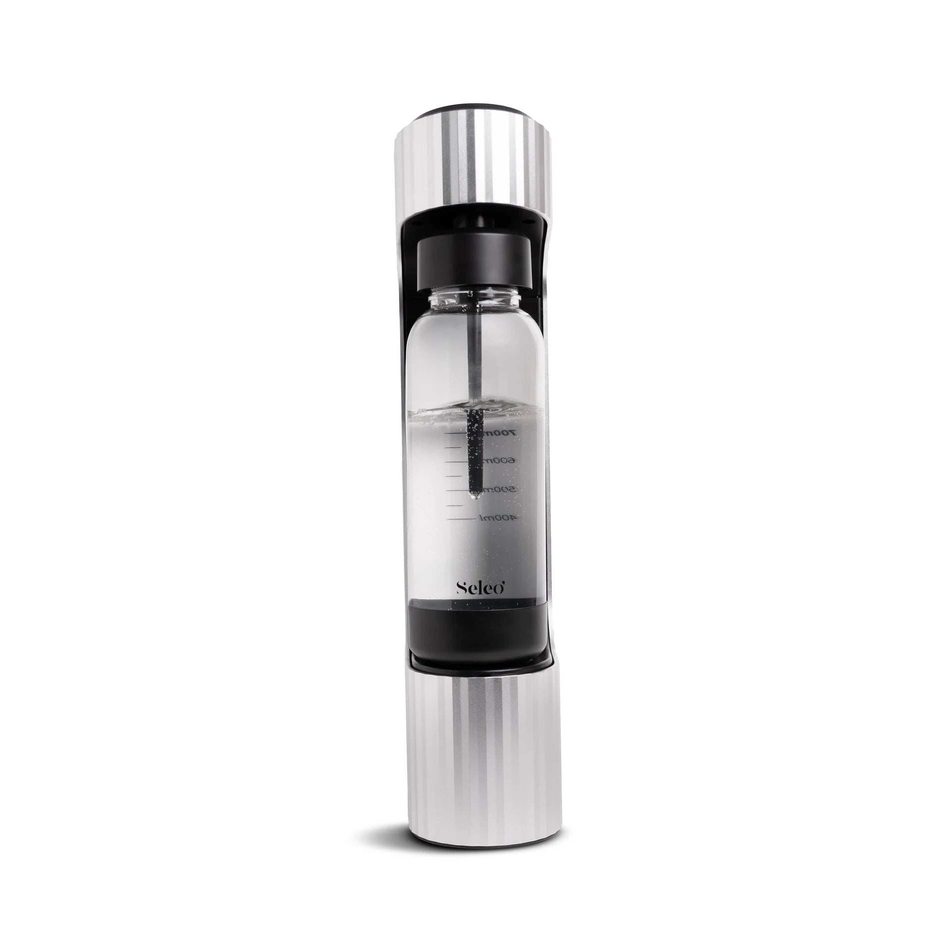 Seleo Qarbo silver sparkling water maker - أفضل جهاز منزلي لتحضير المياه الغازية والمشروبات الصحية في الكويت، بديل مستدام لقناني البلاستيك - Premium kitchen carbonator for healthy lifestyle